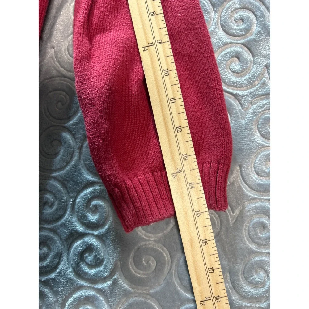 Gymboree Kids Red Argyle‎ Quarter Zip Sweater Size 6 Cotton